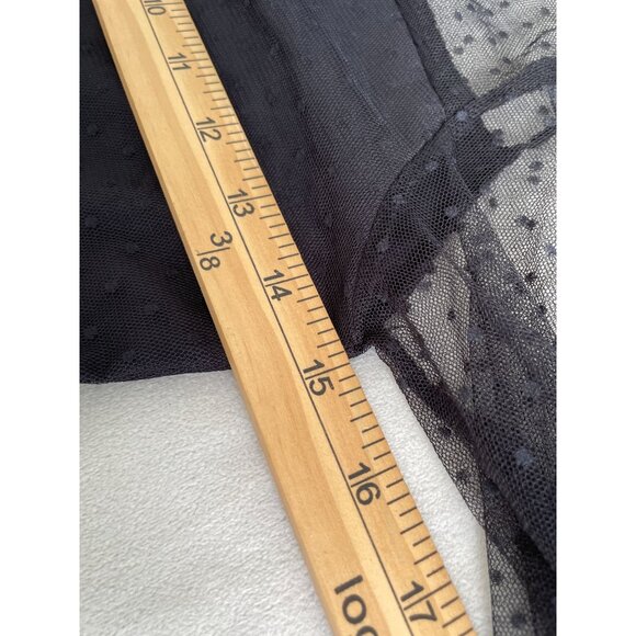 Whimsigoth Black Mesh Polka Dot Sheer Lace Whimsygoth Dainty Dress - Picture 4 of 13